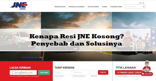 Penyebab Resi JNE Kosong